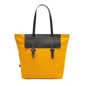 DUDU bag tote shopper women in leather and canvas two -tone shopping bag large with zipper closure