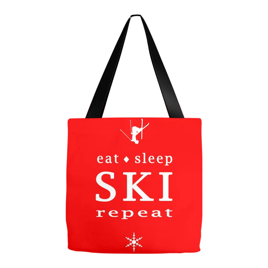 Eat Sleep SKI red - Tote Bag