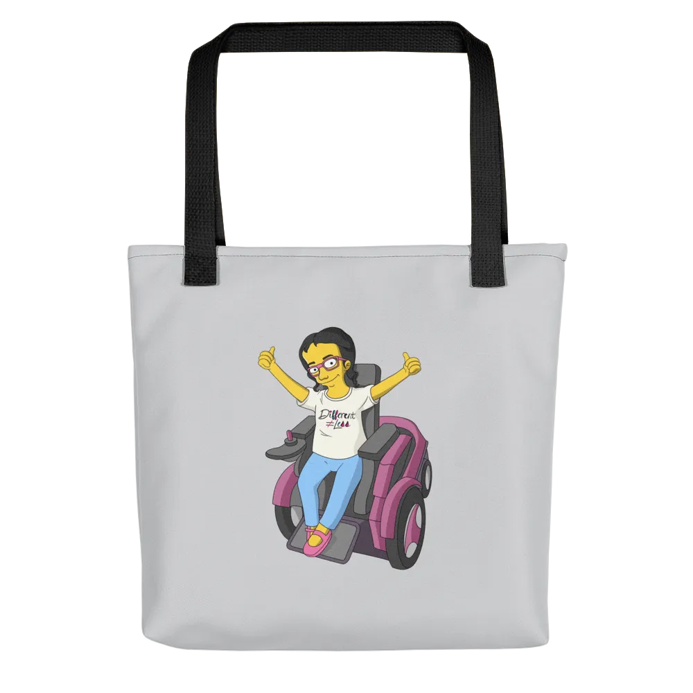 Esperanza From Raising Dion (Yellow Cartoon) D.D.N.E.L. Grey Tote Bag