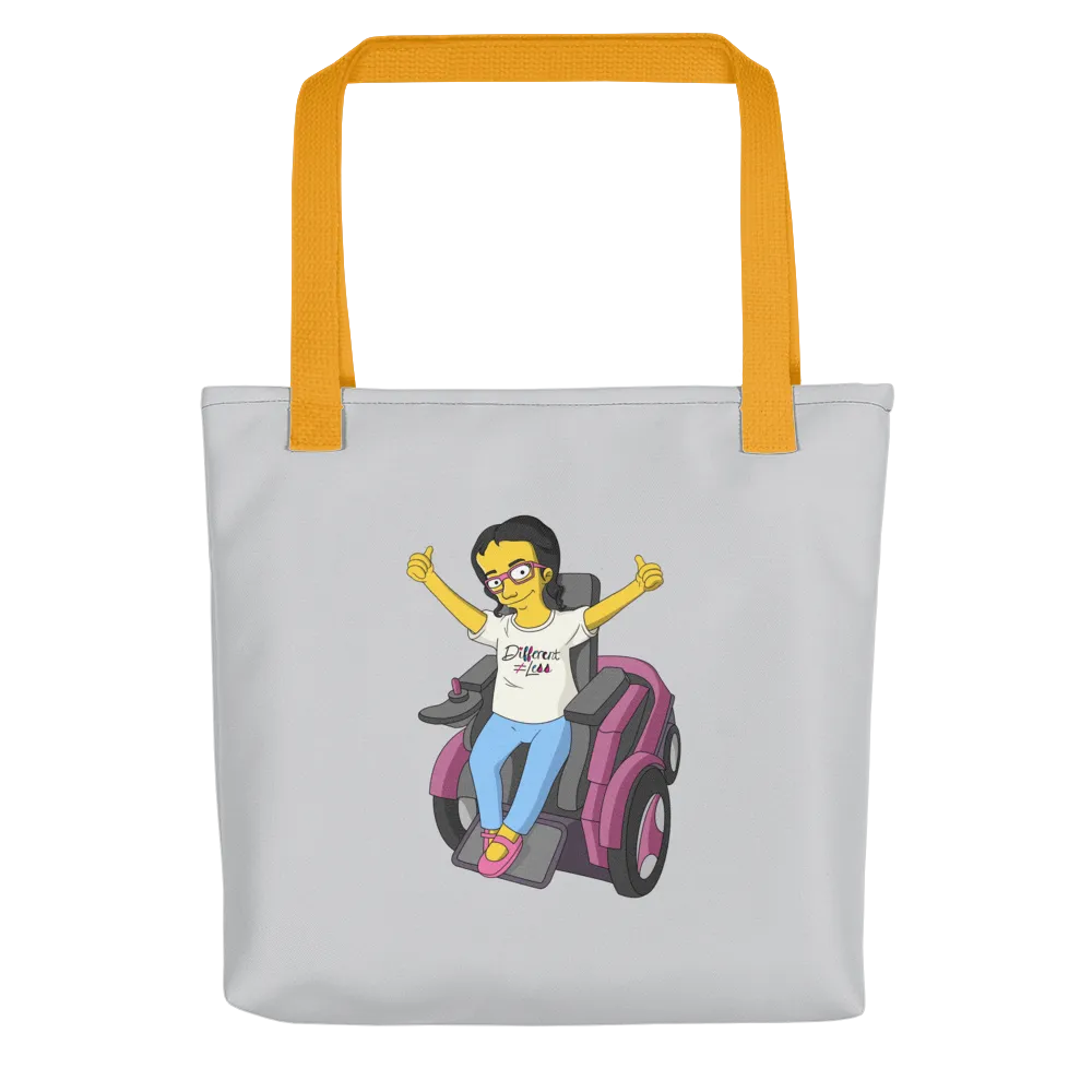 Esperanza From Raising Dion (Yellow Cartoon) D.D.N.E.L. Grey Tote Bag