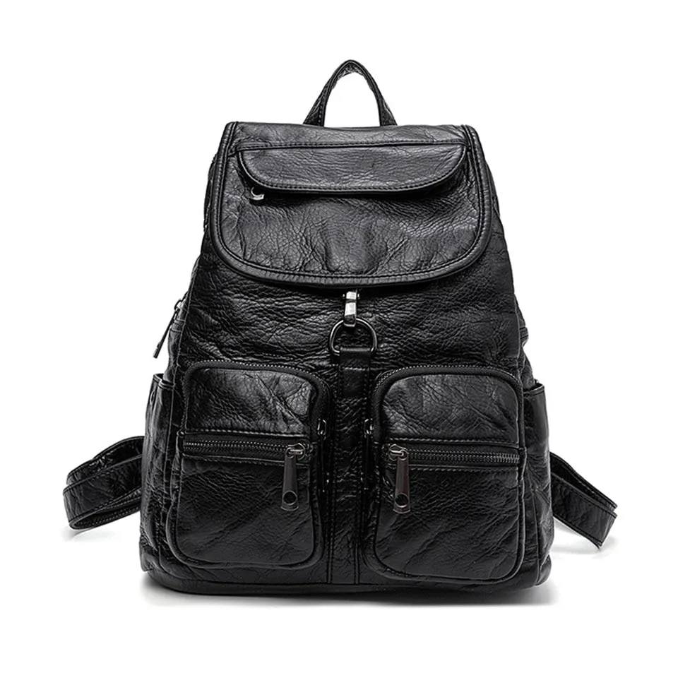 Fashion Sheepskin Leather Backpack
