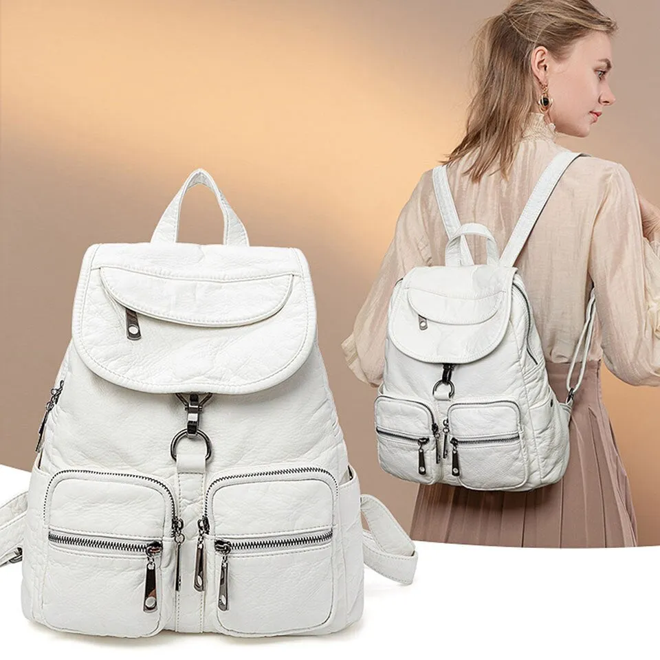 Fashion Sheepskin Leather Backpack