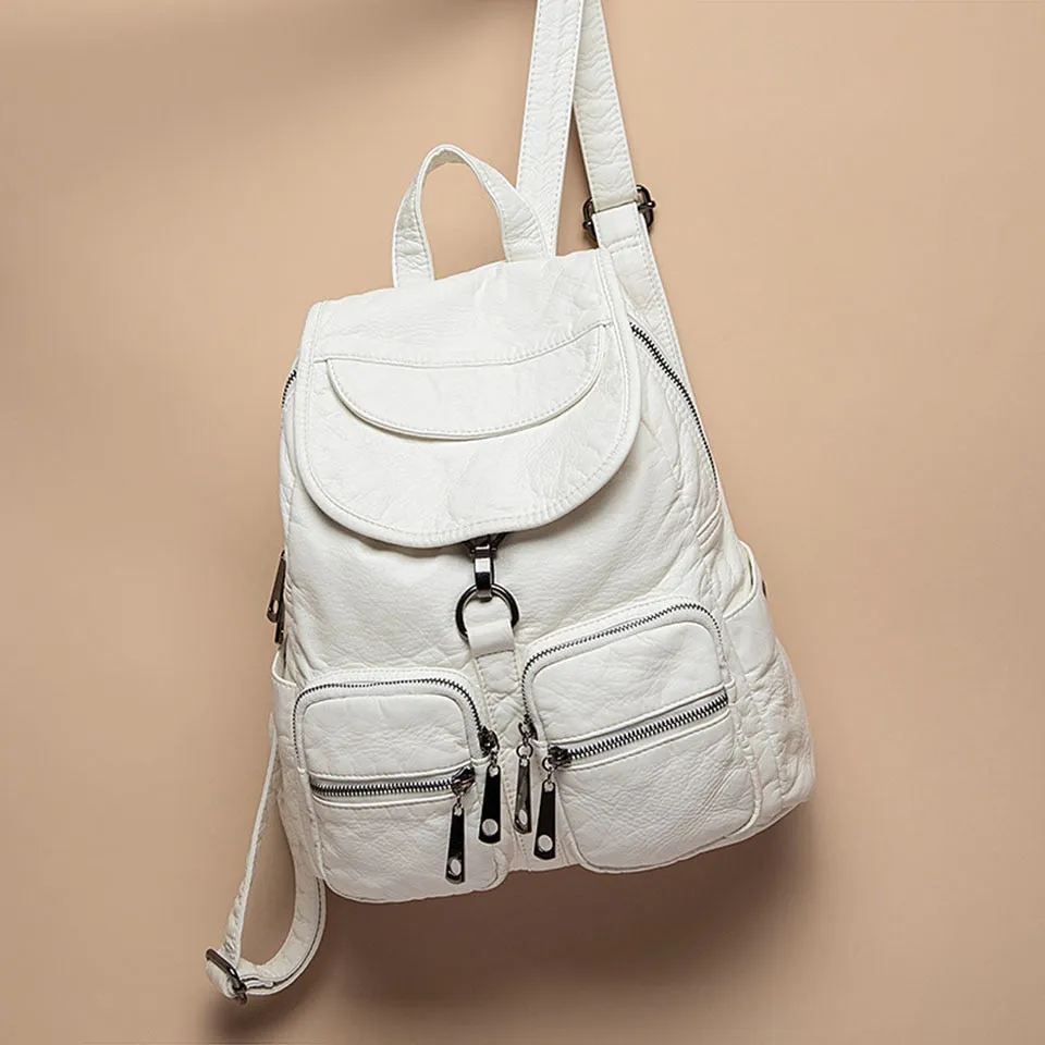 Fashion Sheepskin Leather Backpack