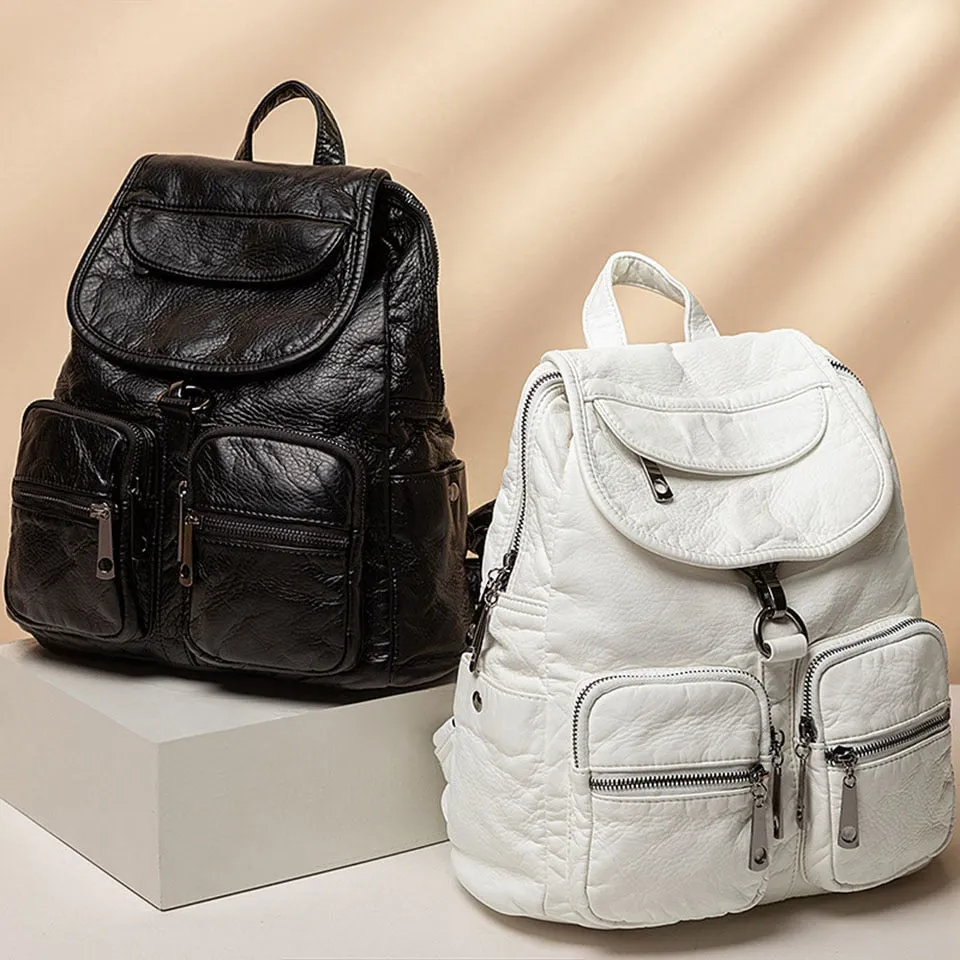 Fashion Sheepskin Leather Backpack