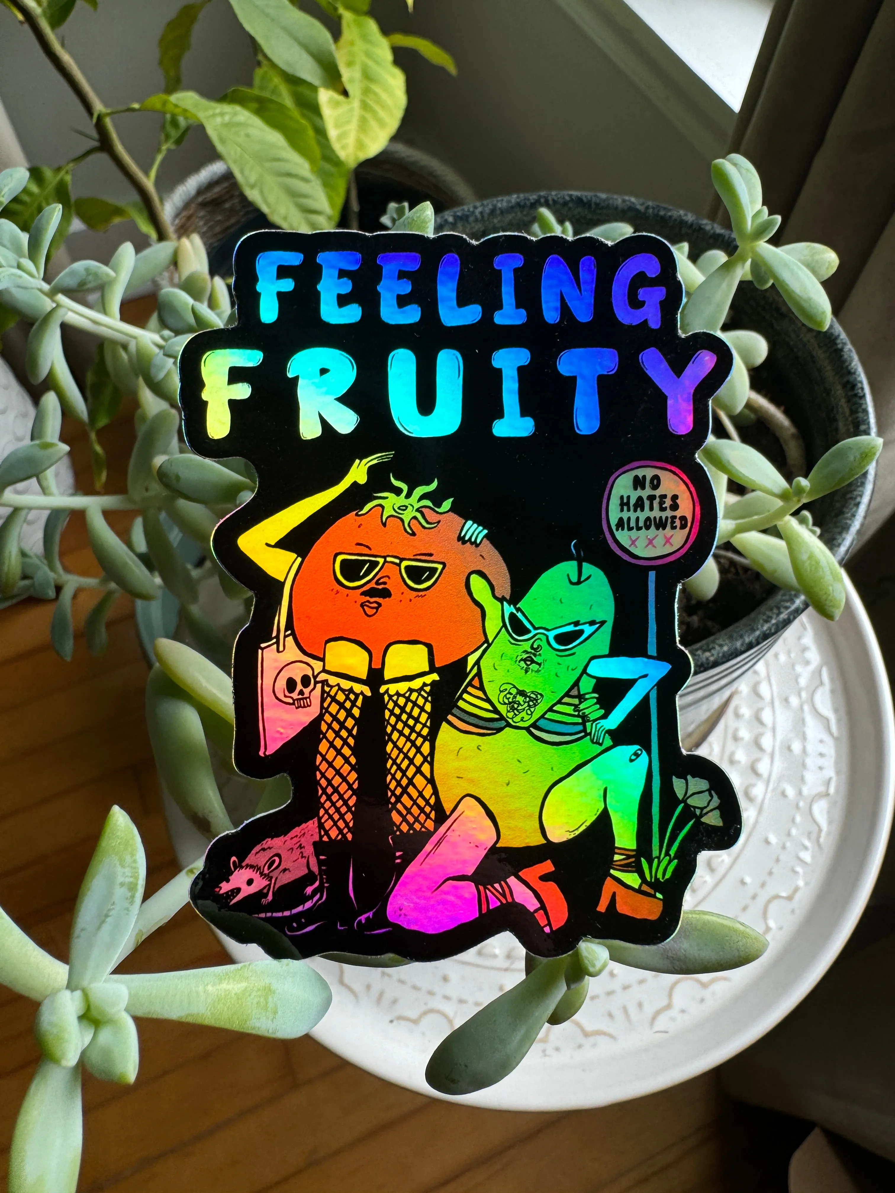 Feeling Fruity Holographic Sticker