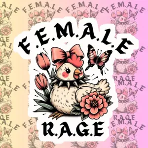 Female Rage Sticker