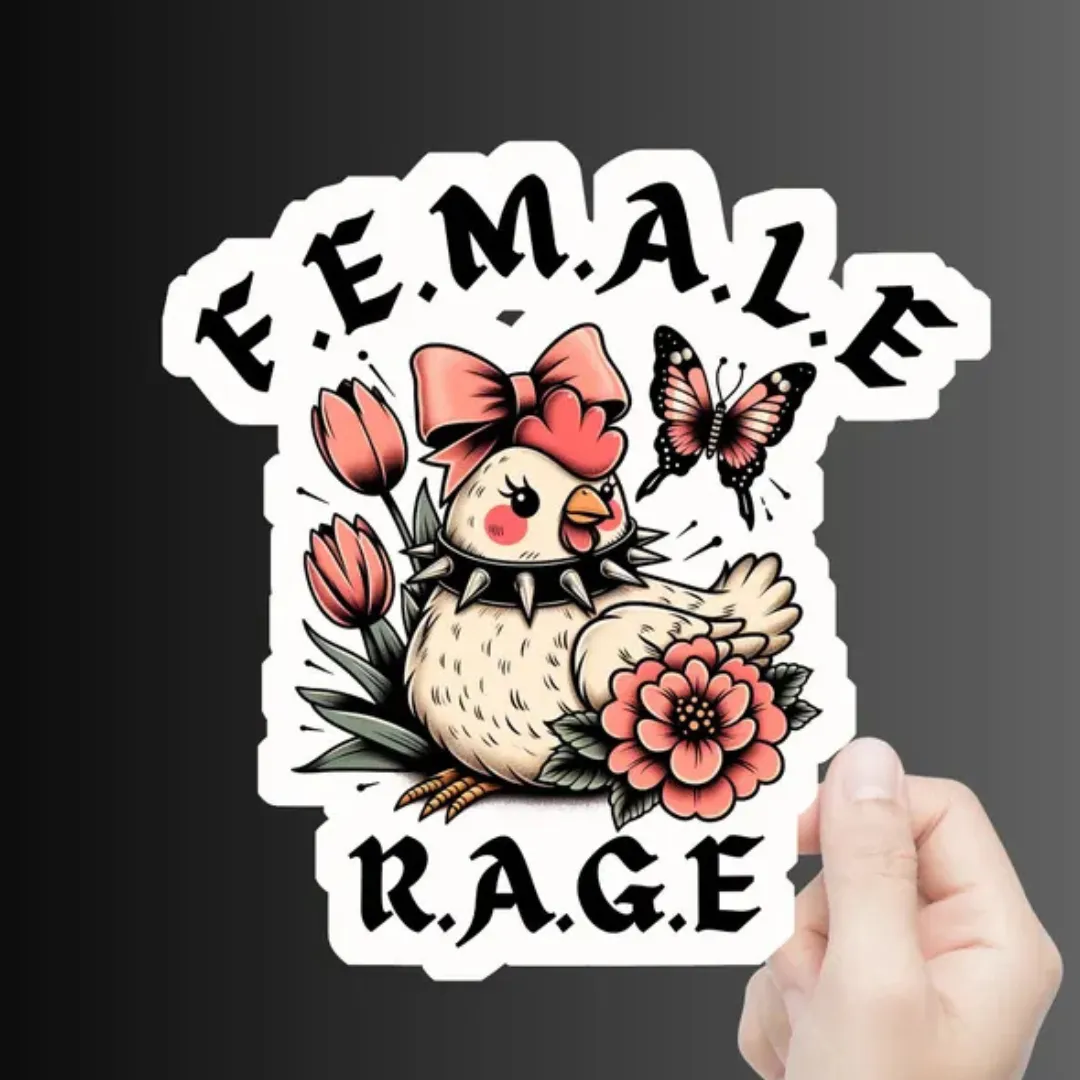 Female Rage Sticker
