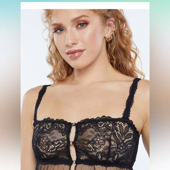 Fenty Lace and Tulle Maxi Slip