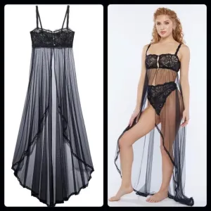 Fenty Lace and Tulle Maxi Slip