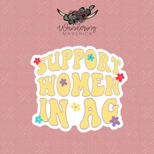 Flower Support Women in AG Sticker