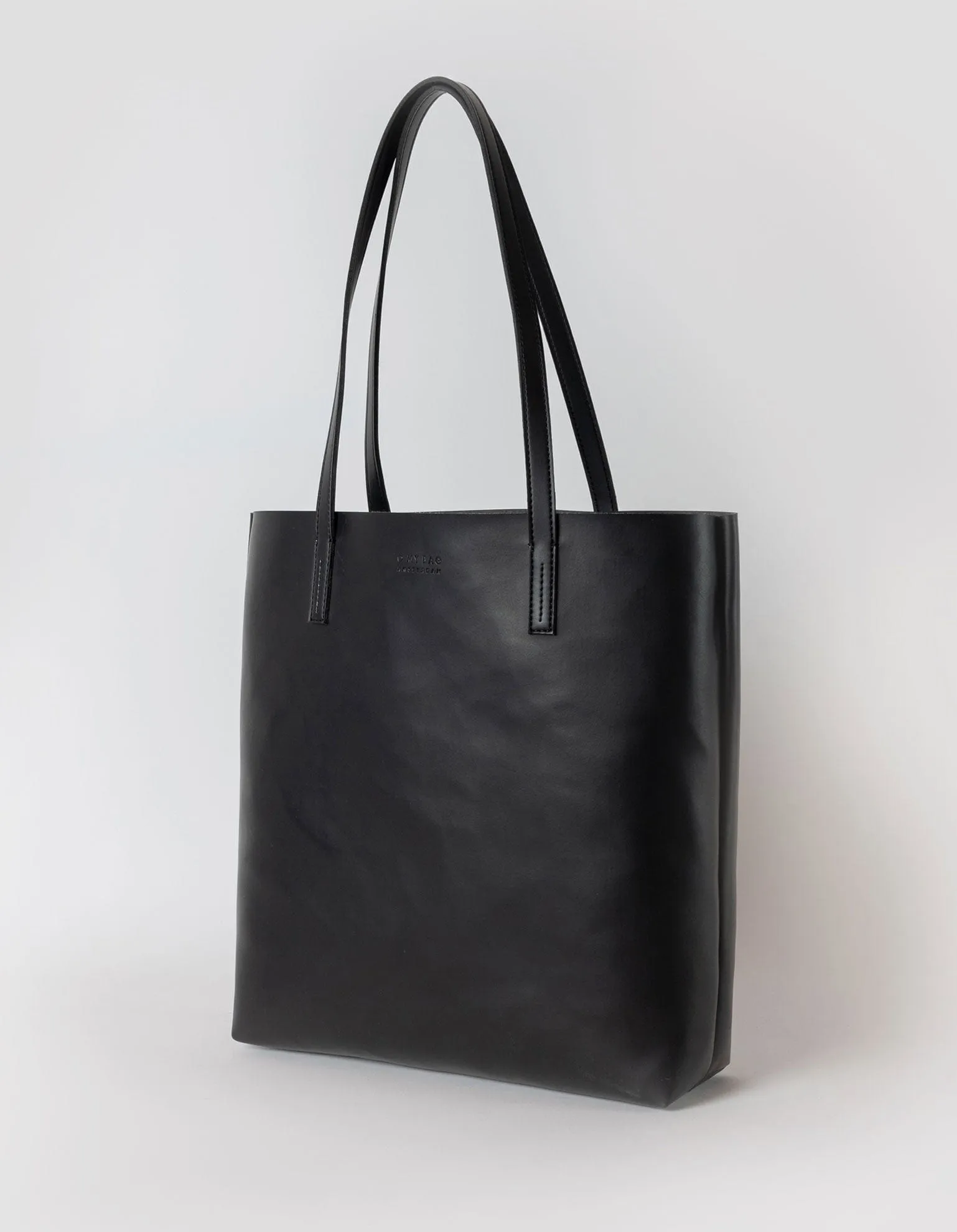 Georgia Unisex Apple Leather Tote Vegan Bag | Black