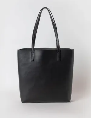 Georgia Unisex Apple Leather Tote Vegan Bag | Black