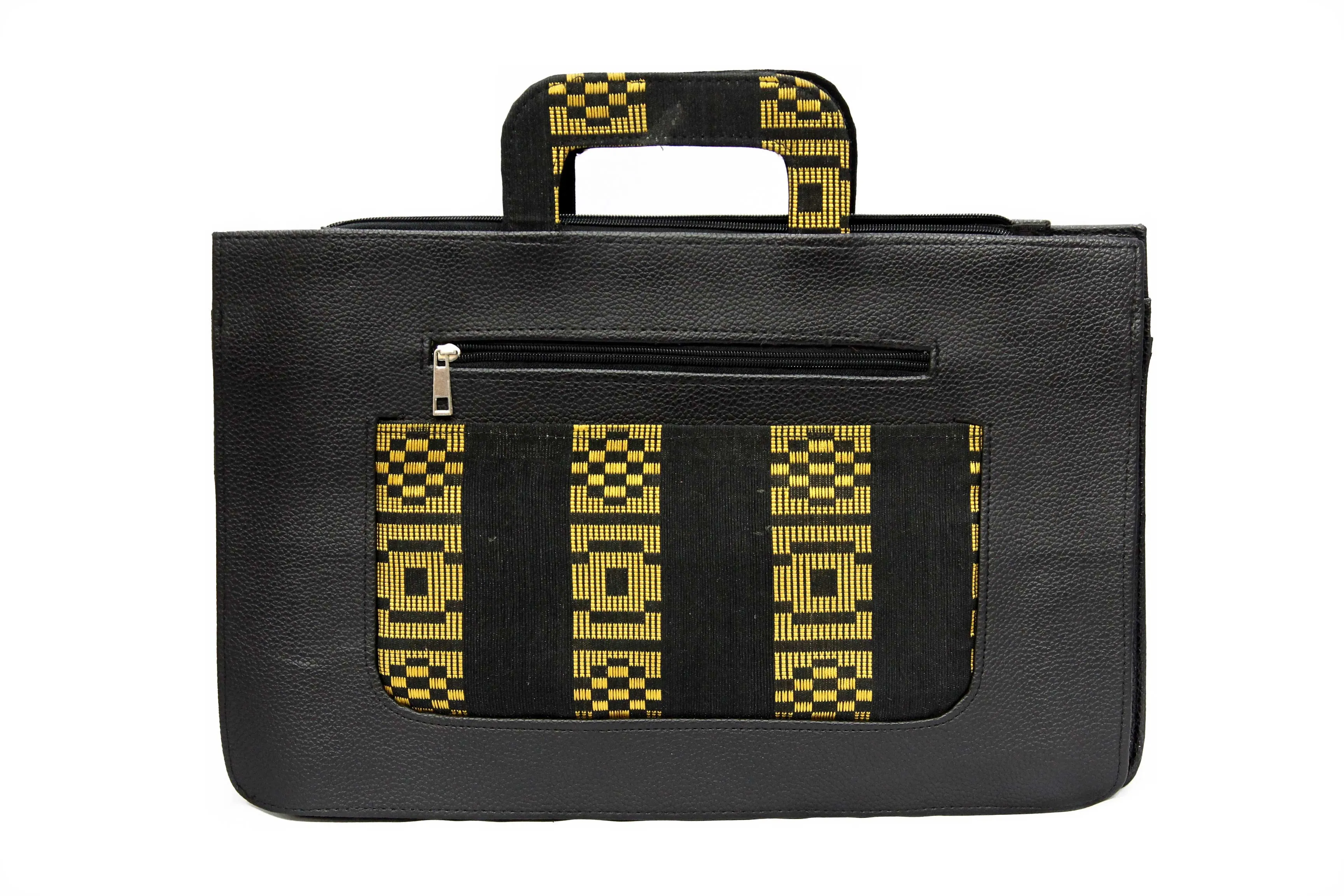 Goldstripe Laptop Aso Oke Bag