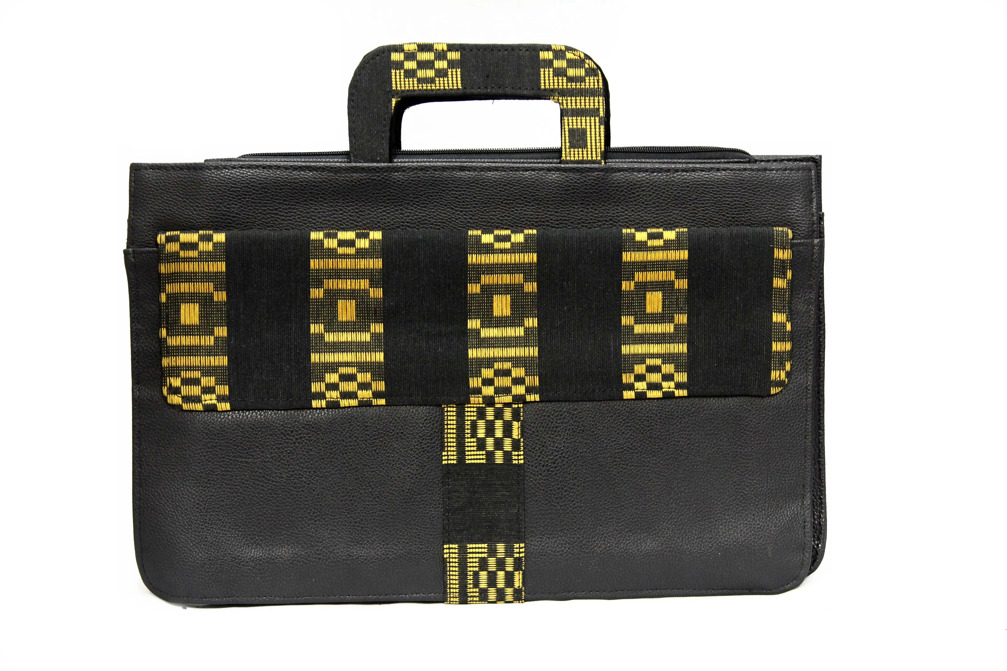 Goldstripe Laptop Aso Oke Bag