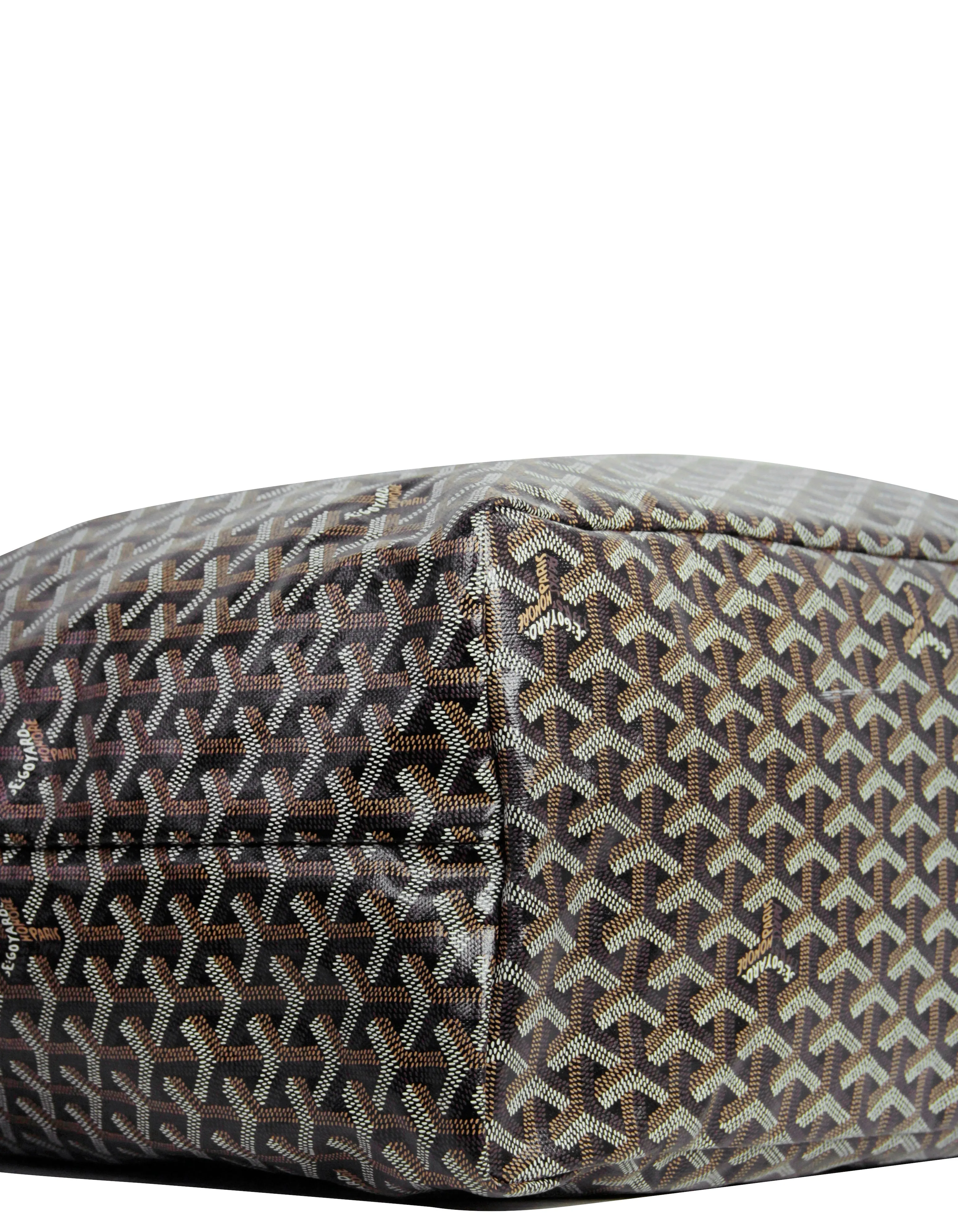 Goyard Black Canvas Goyardine Saint Louis GM Tote Bag w/ Insert