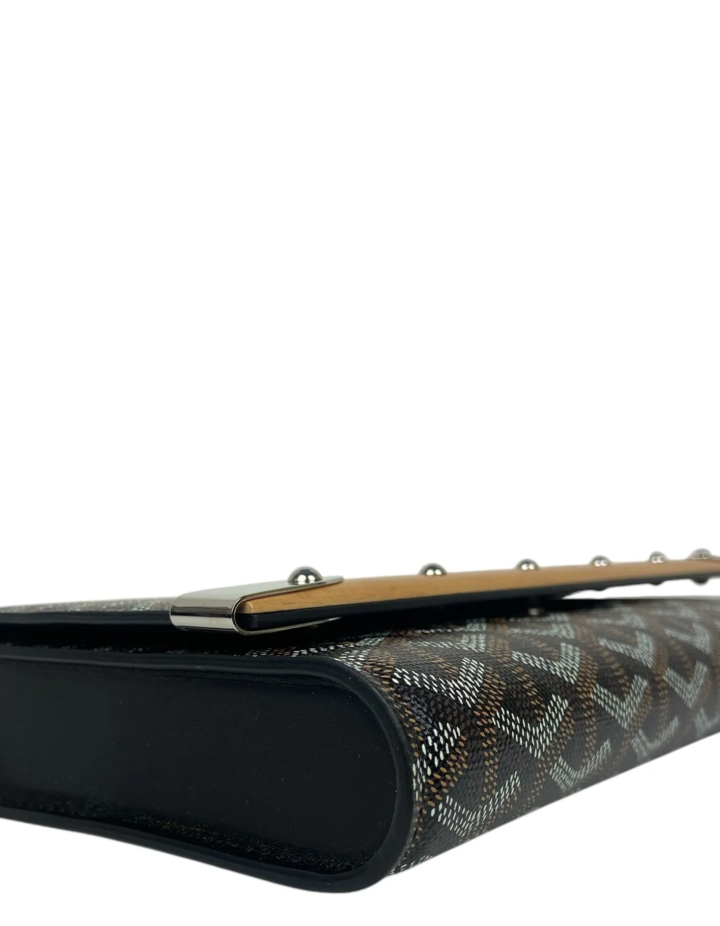 Goyard Black Monte Carlo Bois Clutch w/ Strap