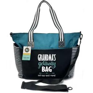 Grandma Getaway LouLou Teal Tote Bag for Grandmothers