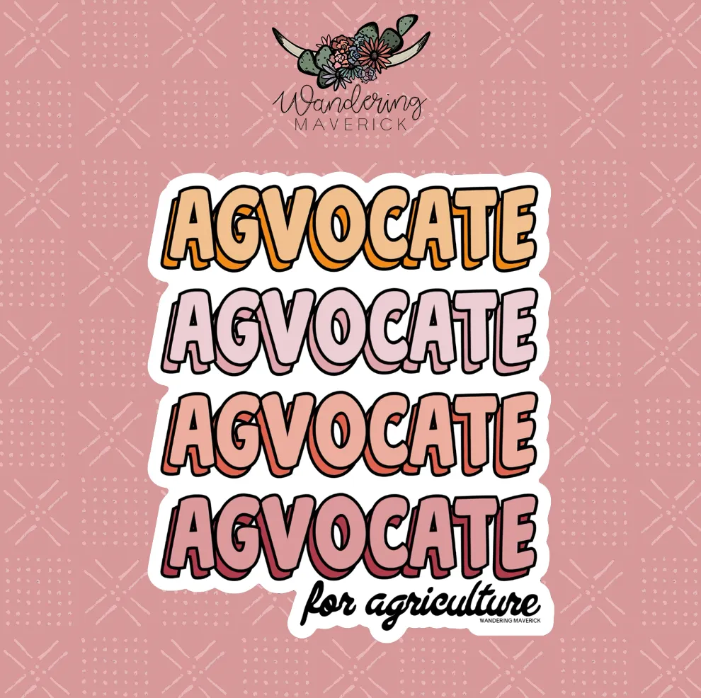 Groovy Agvocate For Agriculture Sticker