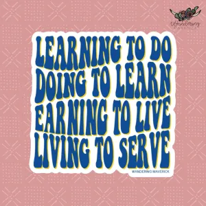 Groovy FFA Motto Sticker