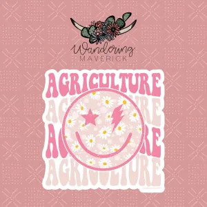 Groovy Smiley Agriculture Sticker