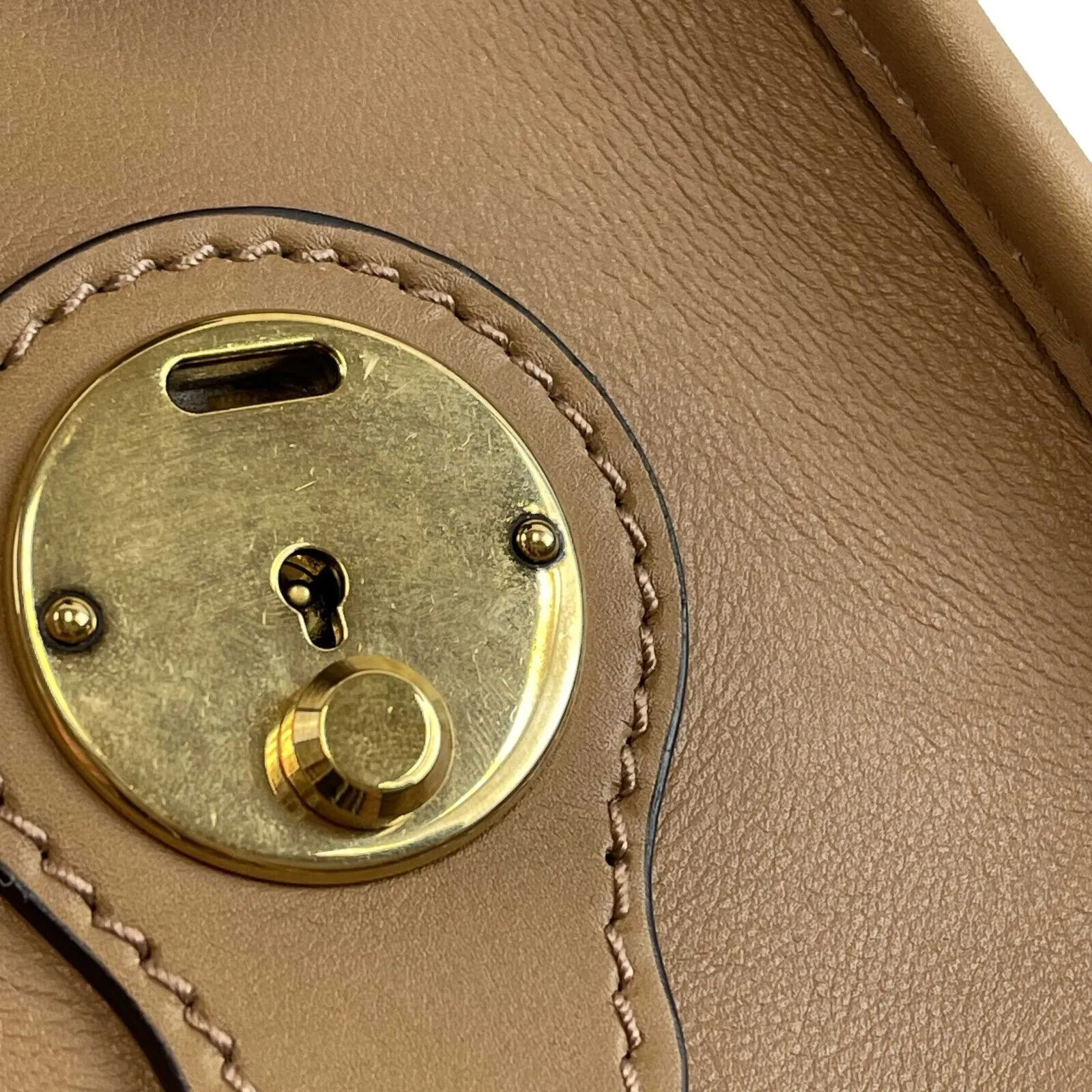 Gucci Beige Leather Bauletto Double G Small Top Handle Tote Crossbody Bag