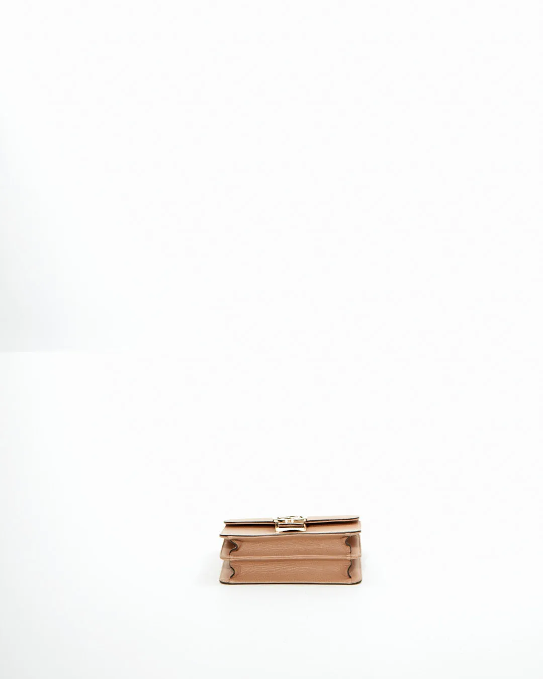 Gucci Beige Pebbled Leather Interlocking GG Chain Crossbody Bag