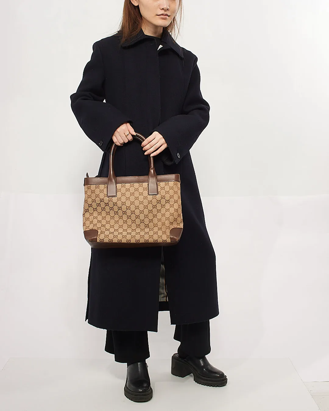 Gucci Brown GG Monogram Canvas Tote