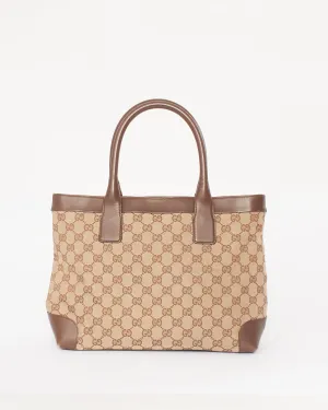 Gucci Brown GG Monogram Canvas Tote