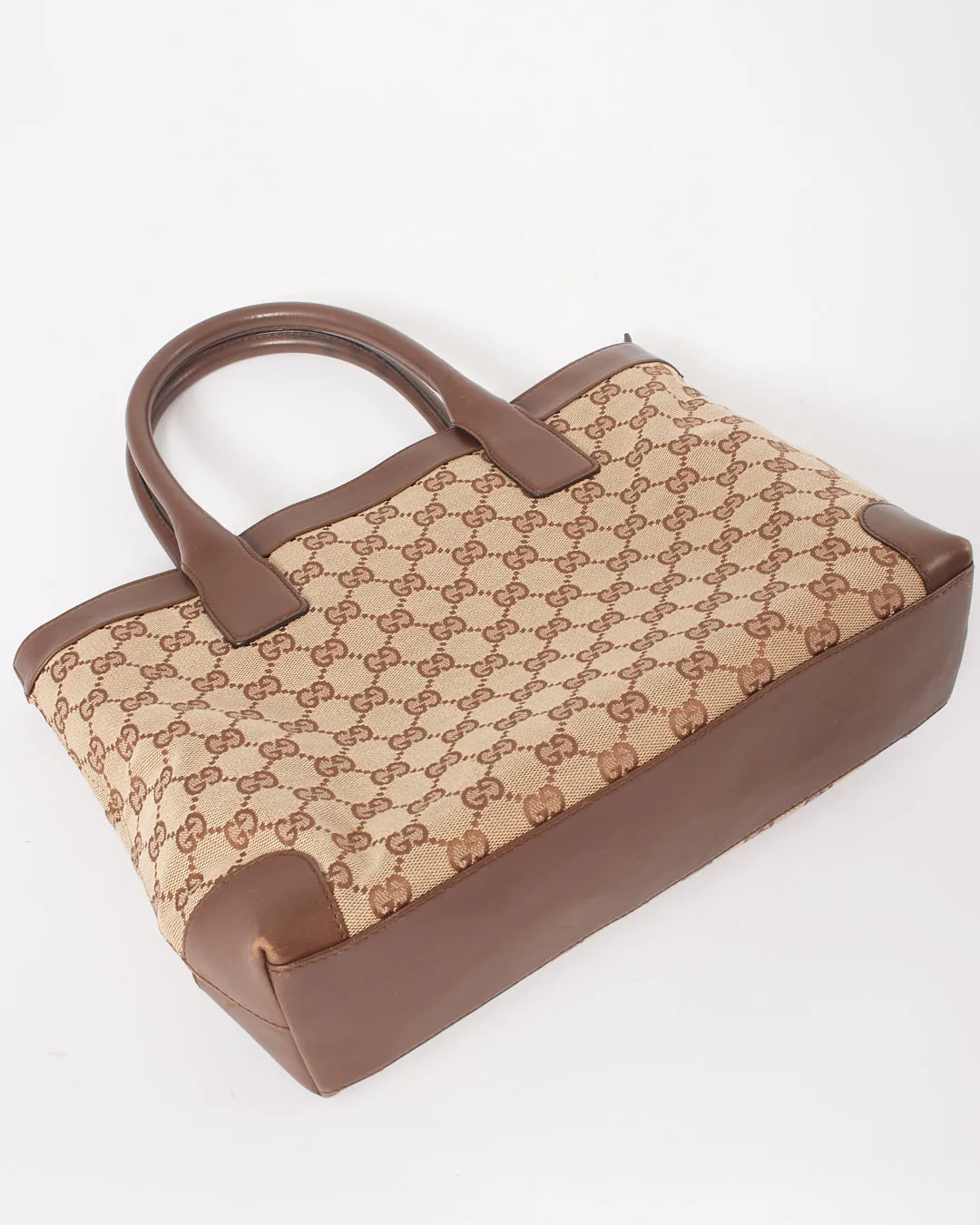 Gucci Brown GG Monogram Canvas Tote