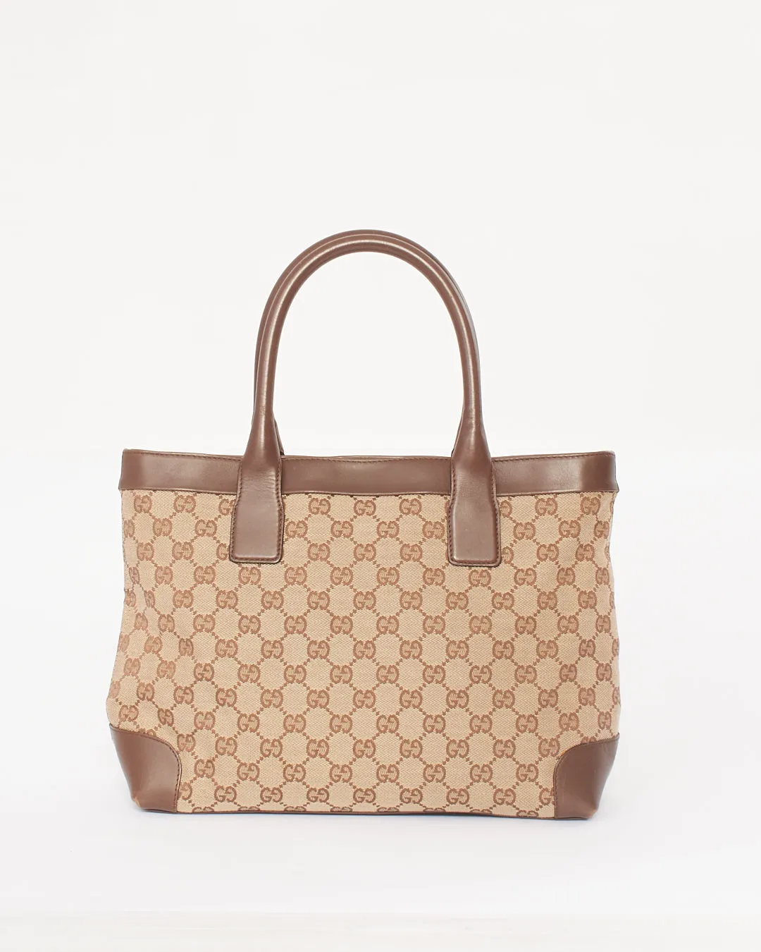 Gucci Brown GG Monogram Canvas Tote