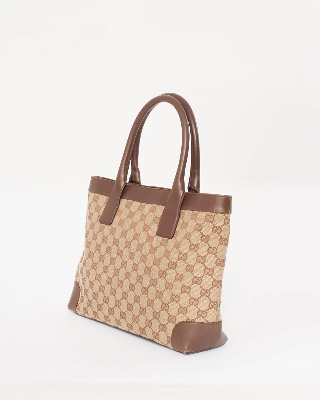 Gucci Brown GG Monogram Canvas Tote