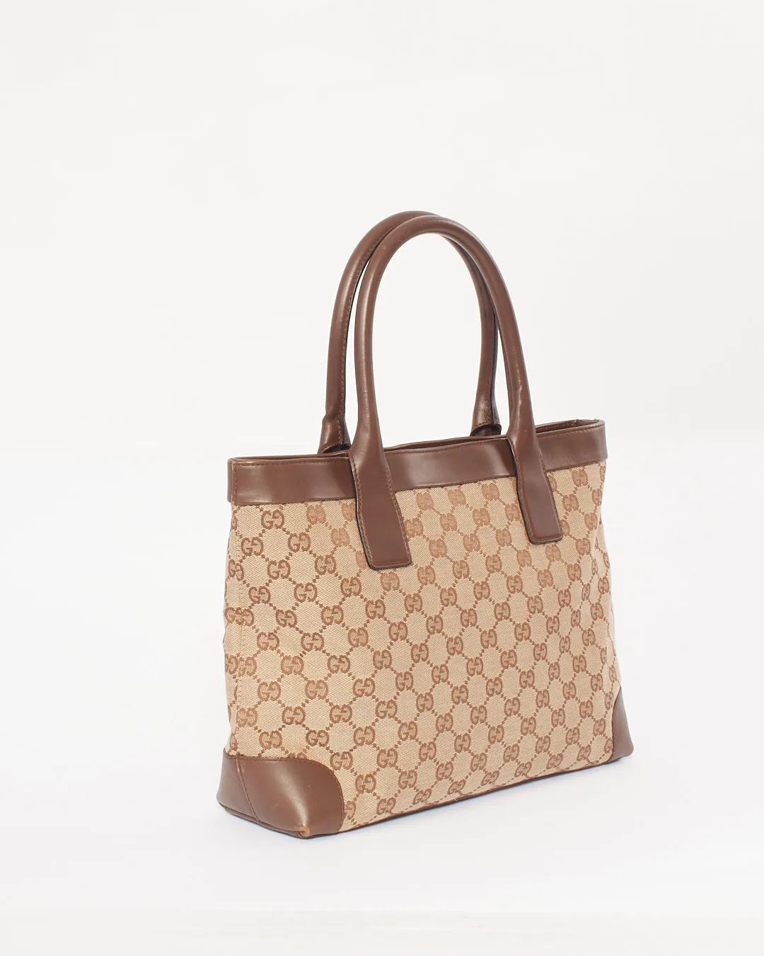 Gucci Brown GG Monogram Canvas Tote