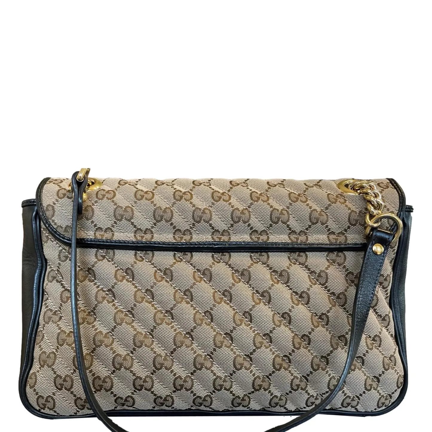 GUCCI GG Marmont Medium Canvas Crossbody Bag Beige 443496