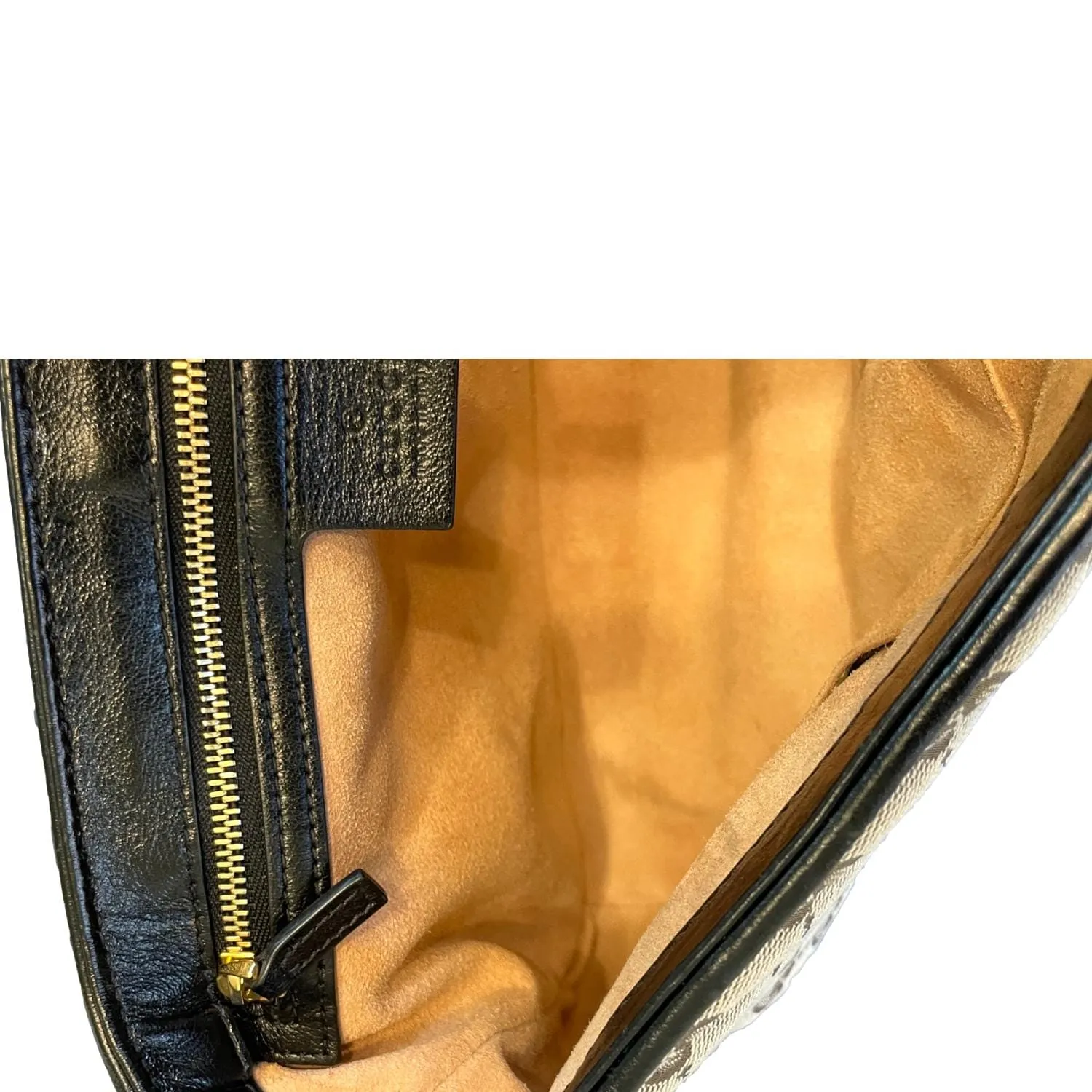 GUCCI GG Marmont Medium Canvas Crossbody Bag Beige 443496