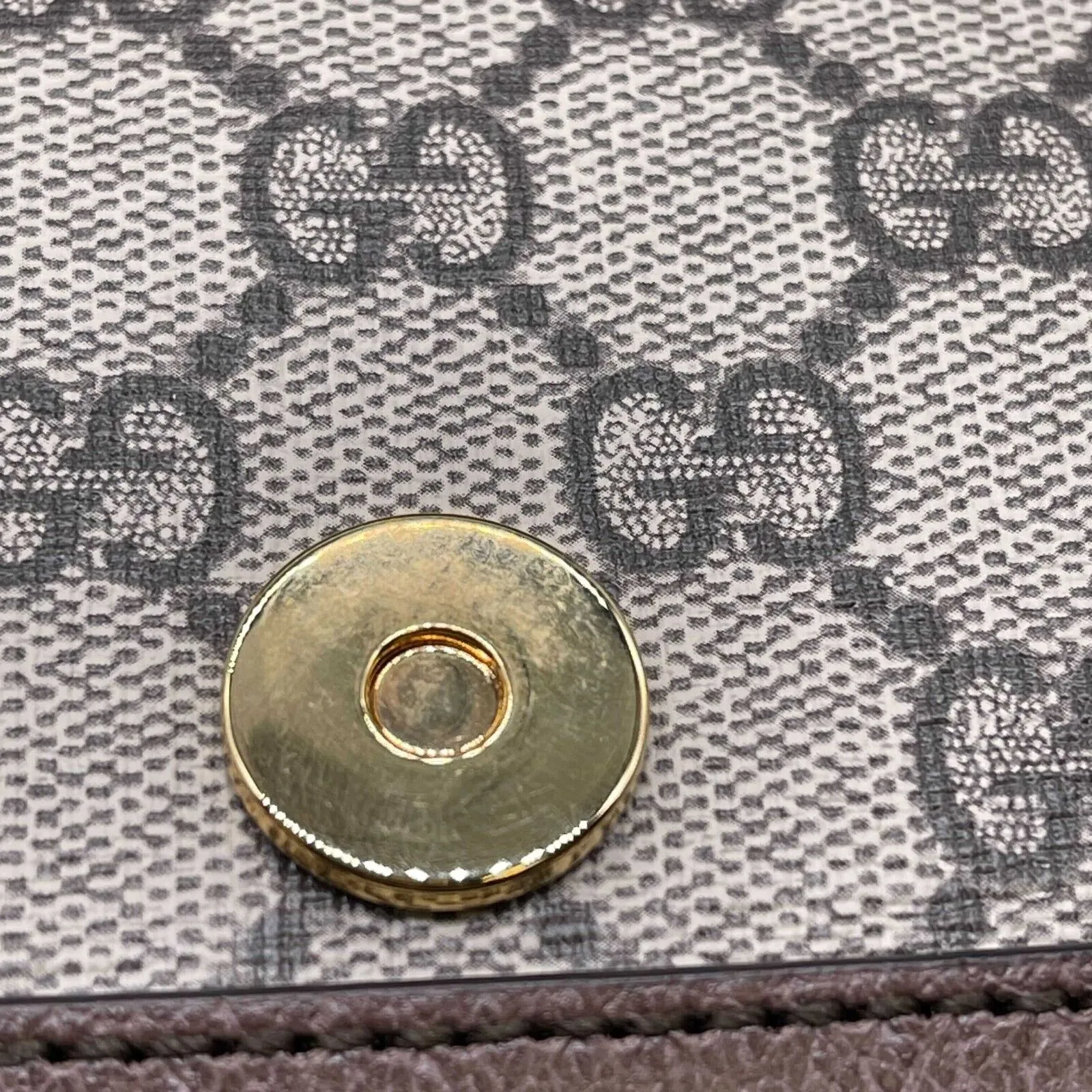 Gucci GG Supreme Monogram Web Small Ophidia Flap Messenger Brown Crossbody Bag
