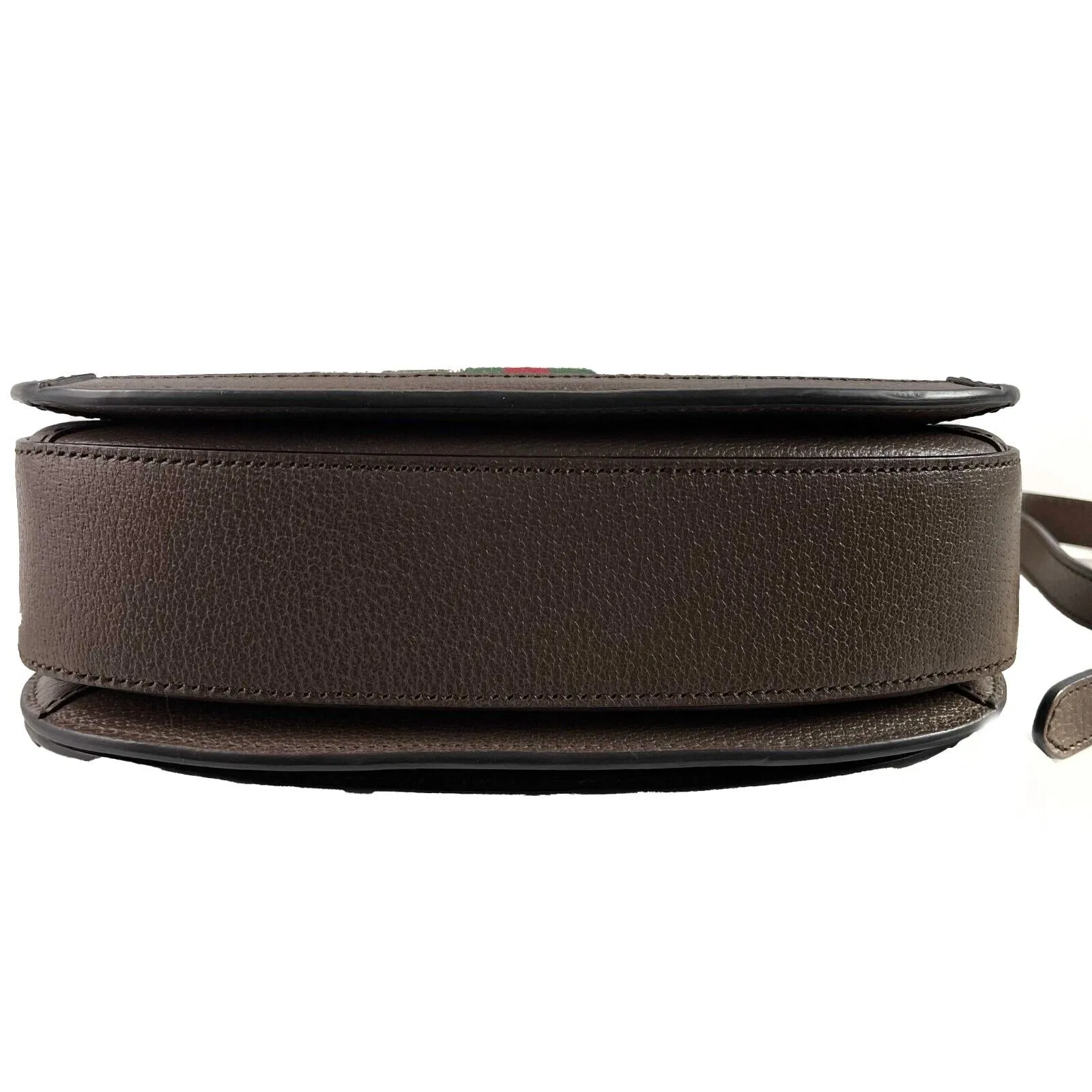 Gucci GG Supreme Monogram Web Small Ophidia Flap Messenger Brown Crossbody Bag