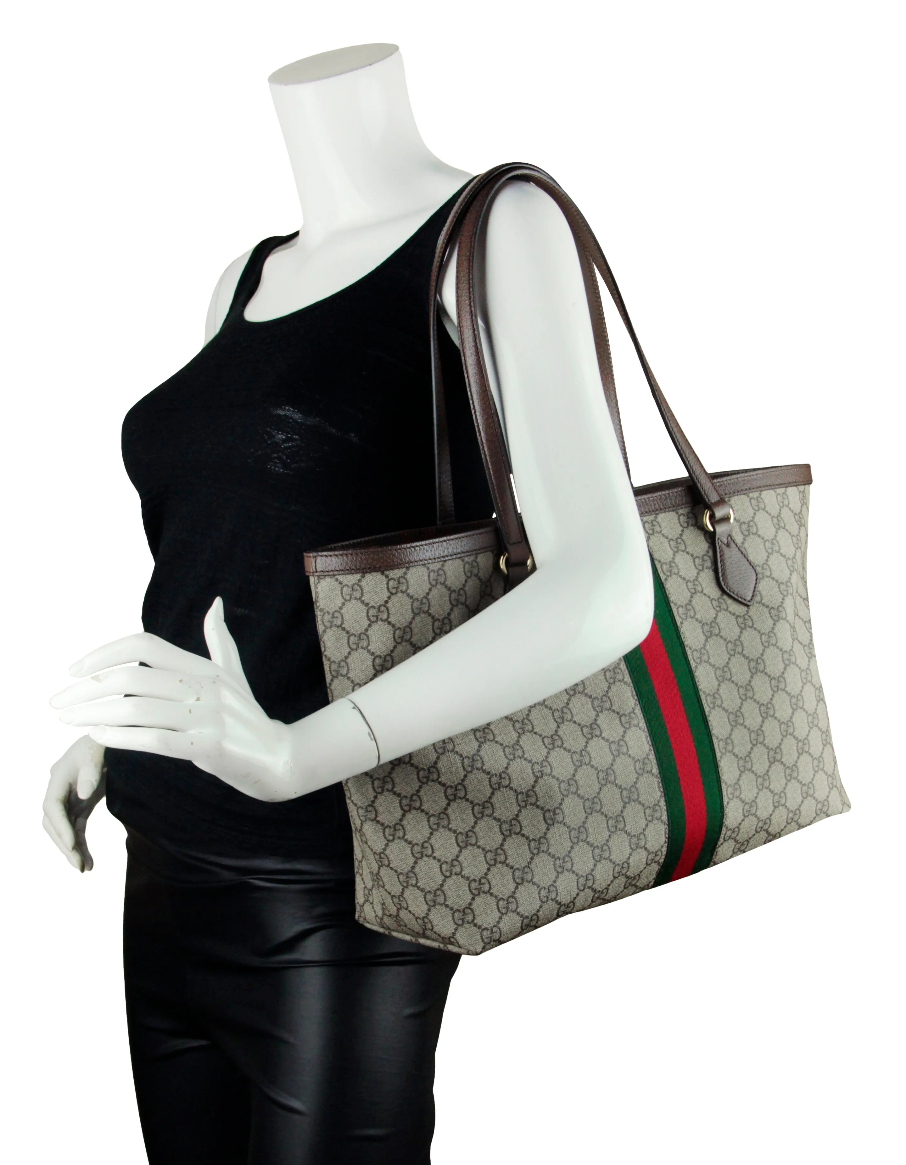 Gucci Monogram Canvas Supreme Ophidia GG Medium Tote Bag