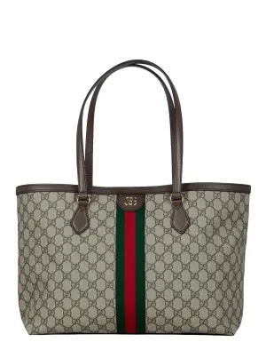 Gucci Monogram Canvas Supreme Ophidia GG Medium Tote Bag