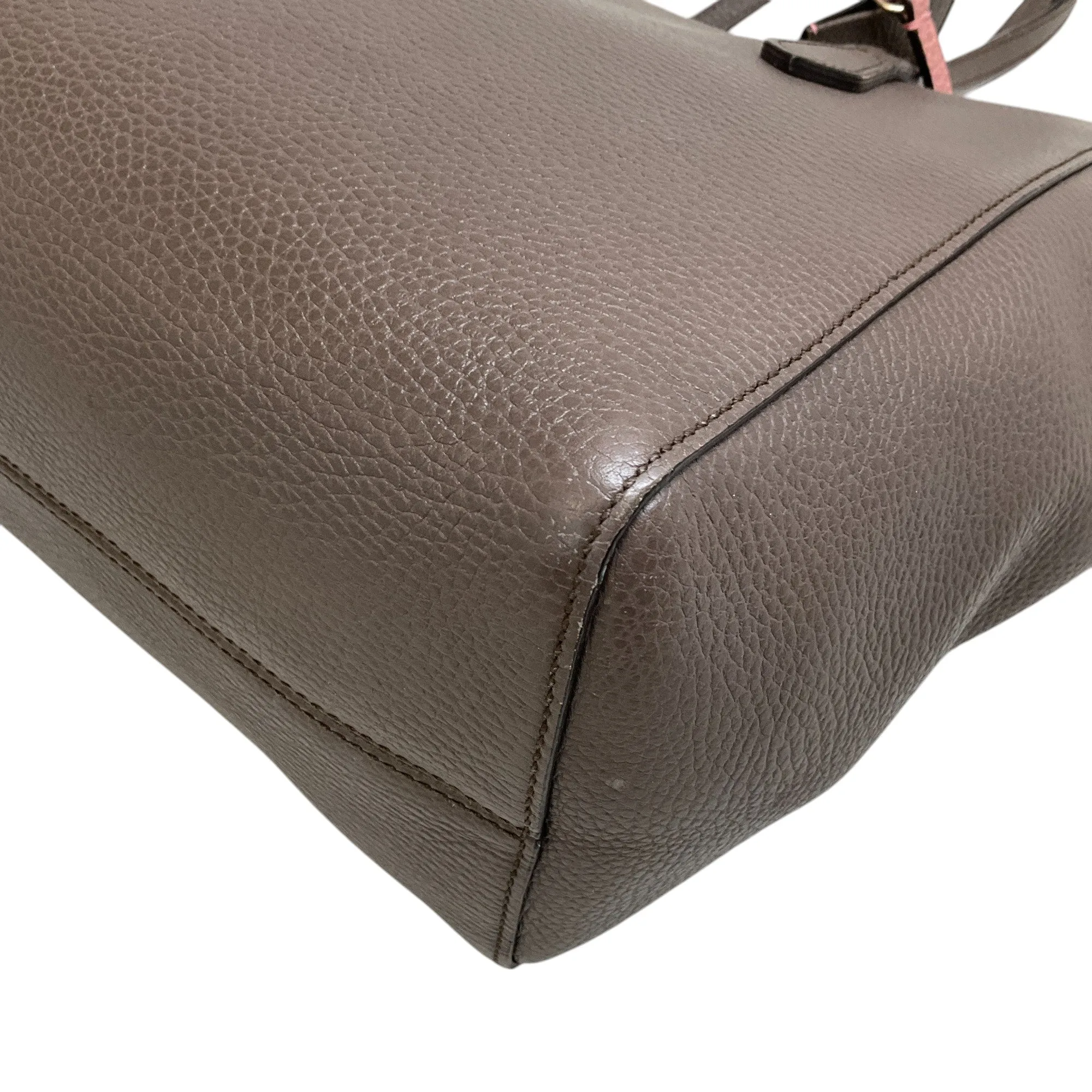 Gucci Taupe / Pink Leather Swing Tote