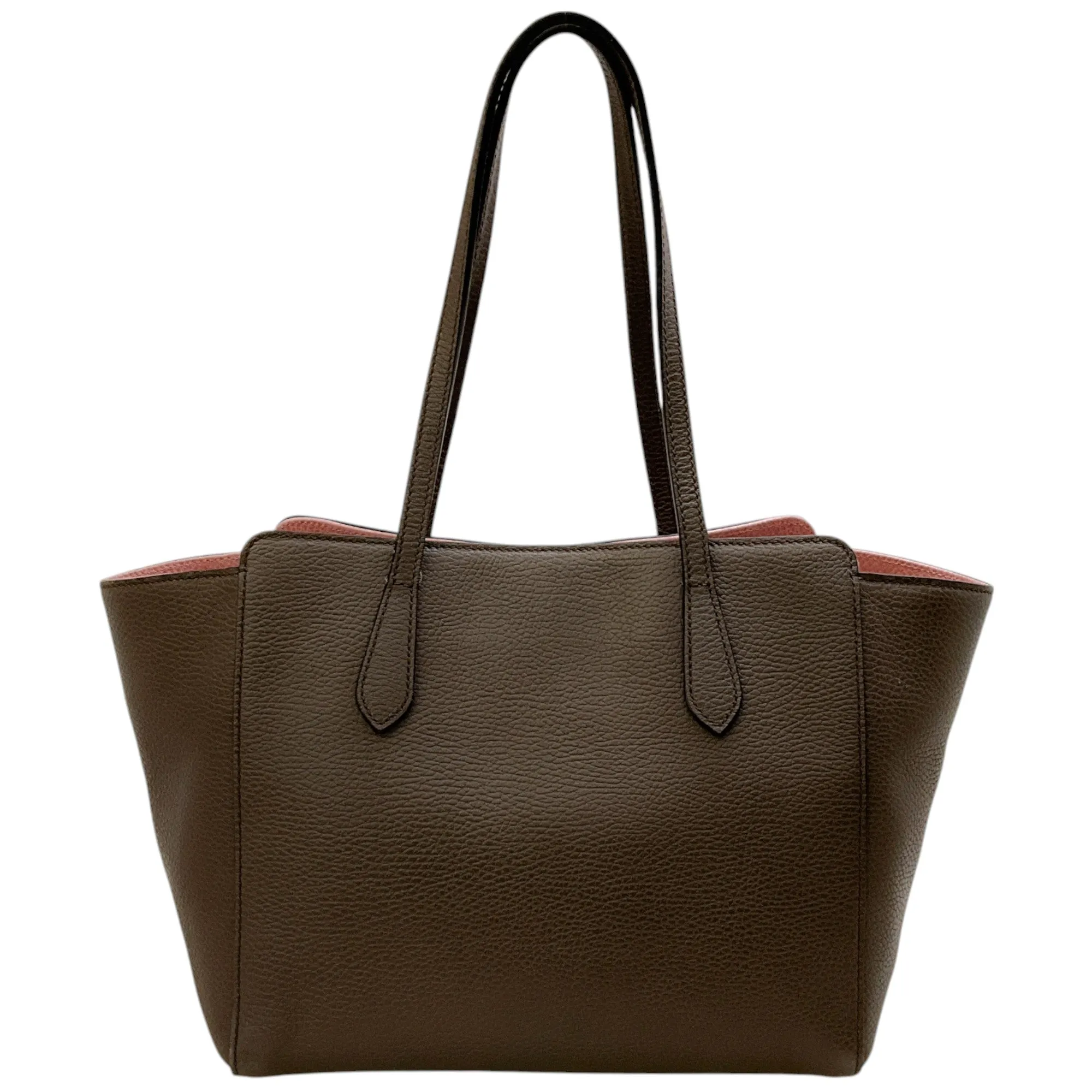 Gucci Taupe / Pink Leather Swing Tote