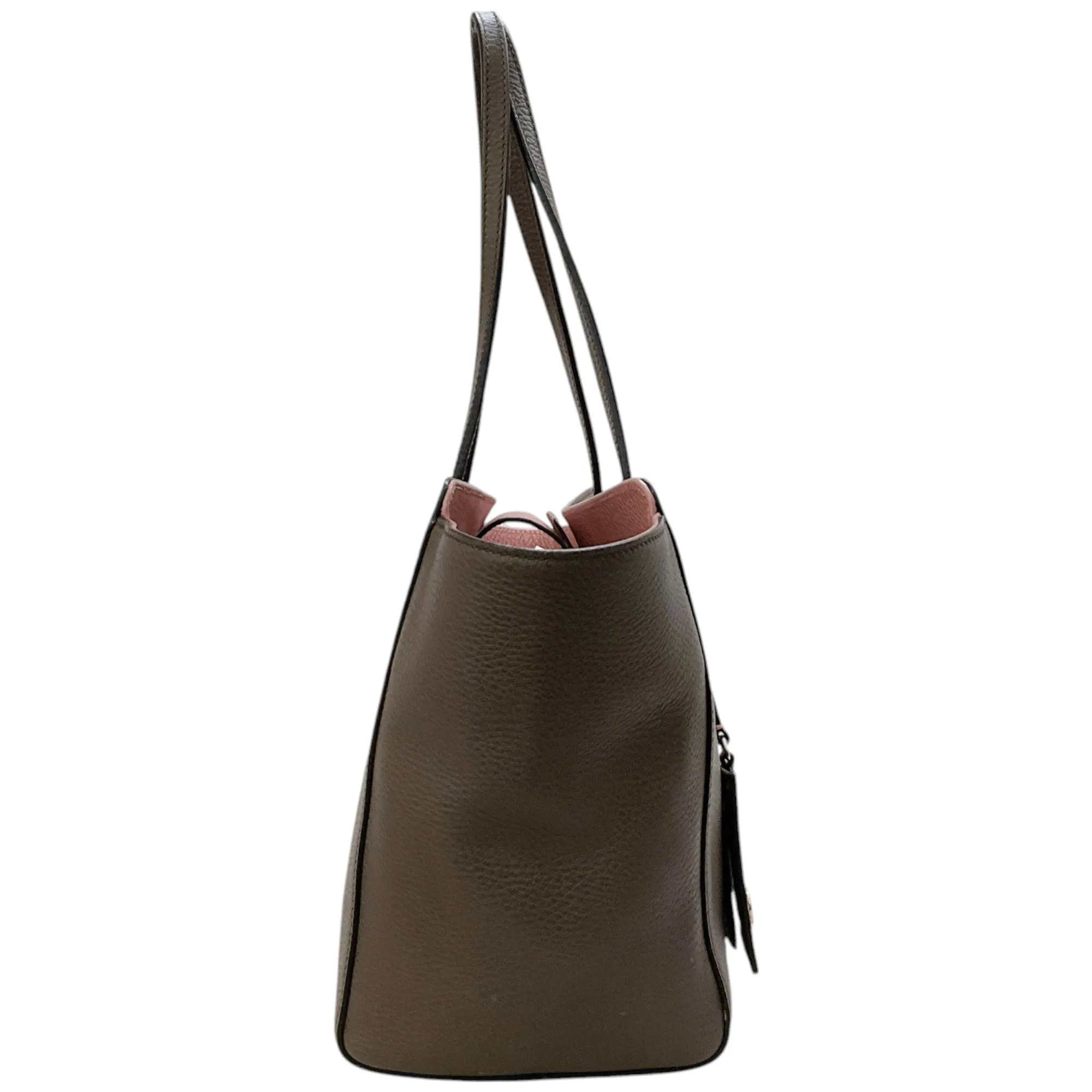 Gucci Taupe / Pink Leather Swing Tote