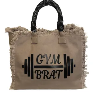 Gym Brat Shoulder Tote - Bandana - Beige