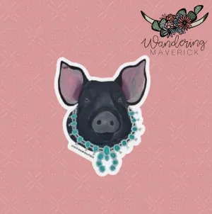 Hampshire Pig Squash Blossom Sticker
