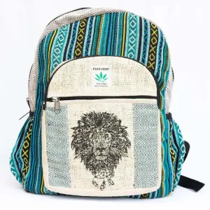 Handmade Hemp Laptop Backpack – Vibrant & Eco-Friendly