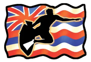 Hawaiian Flag Bodyboarder Decal