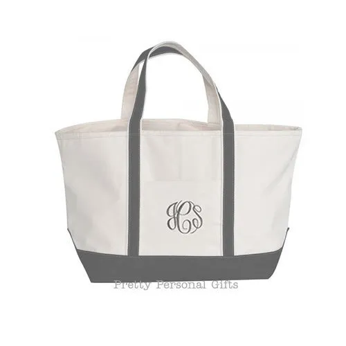 Heavy Canvas Tote Bag with Monogram