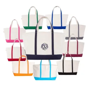 Heavy Canvas Tote Bag with Monogram