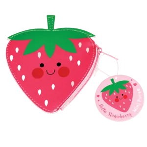 Hello Strawberry Vinyl Purse