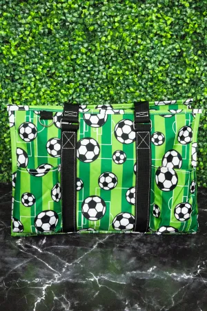Here For The Goals Utility Tote with Black Trim