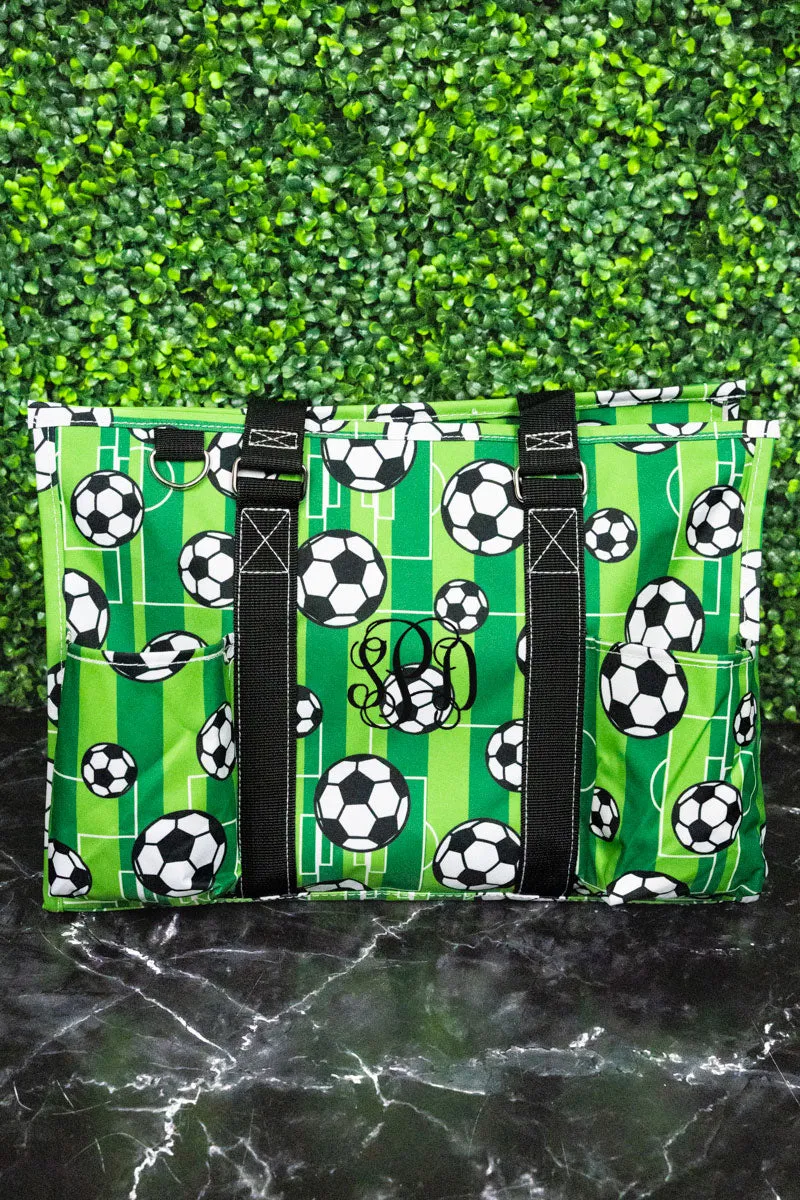 Here For The Goals Utility Tote with Black Trim